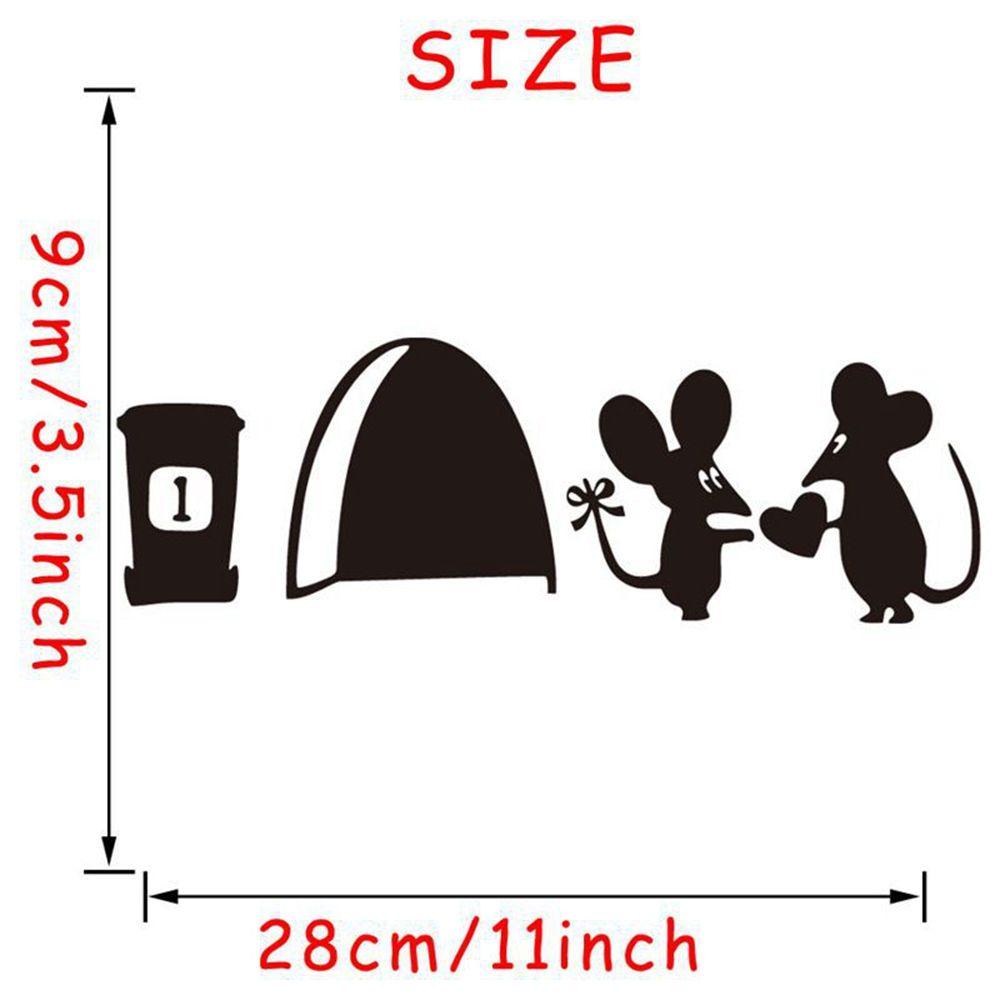 LLOYD Sticker Dán Tường Bằng PVC Chống Thấm Nước Hình Chuột Dễ Thương