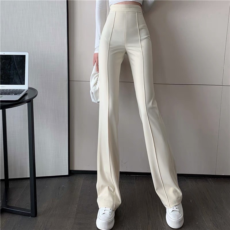 🤍 QUẦN THUN LƯNG CAO ỐNG LOE ULZZANG 🤍 ORD QUẢNG CHÂU 10-15 Ngày