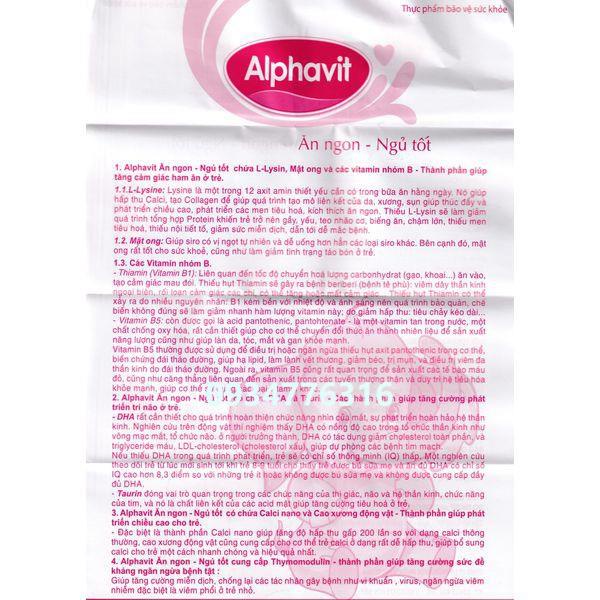 ✅ ALPHAVIT ĂN NGON giúp bé ăn ngon ngủ tốt ,bé thông minh ,tăng cường miễn dịch cho bé  Calci nano