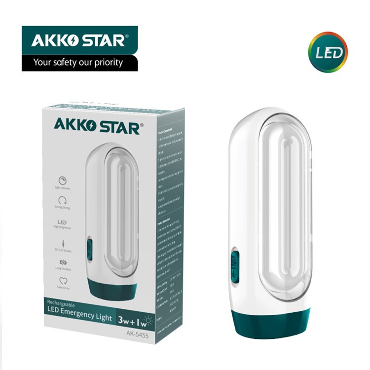 Đèn pin sạc tích điện Led 3W cầm tay phù hợp cắm trại dã ngoại đi phượt  - AKKO STAR