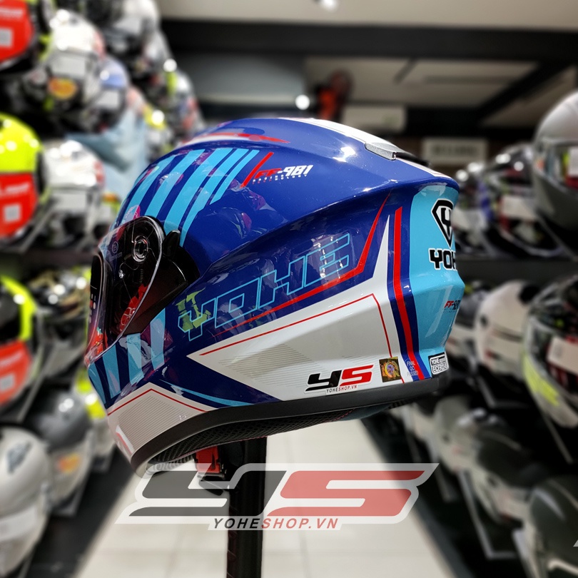 MŨ BẢO HIỂM YOHE 981  - FULLFACE 2 kính