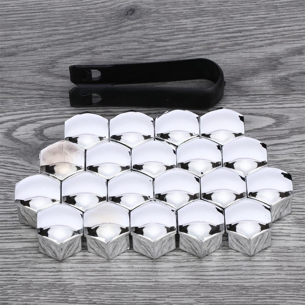 Set 20 Nắp Đậy Ốc Vít Lục Giác 17mm Trang Trí Bánh Xe Hơi