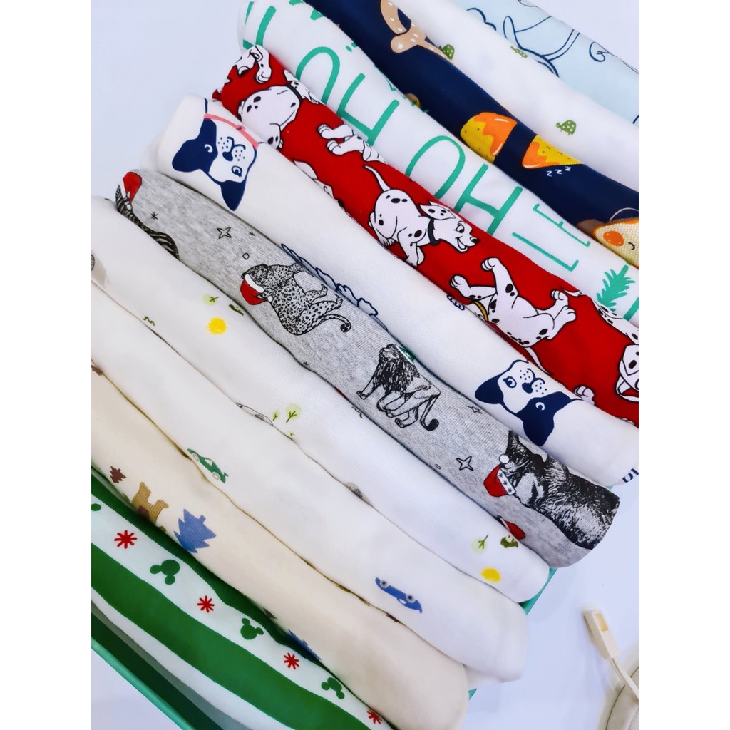 Bộ Ngắn Tay Cotton Thun Cao Cấp Xuất Hàn Bé Trai Phối Nút Trước - HM044 Homikids