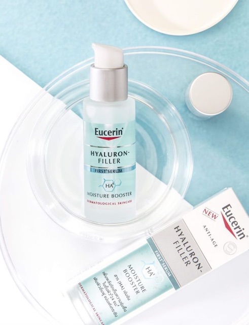 (Date 04/2023) Eucerin Tinh Chất Cấp Ẩm &amp; Ngăn Ngừa Lão Hóa Hyaluron-Filler Moisture Booster 30ml Tặng KCN 7ml