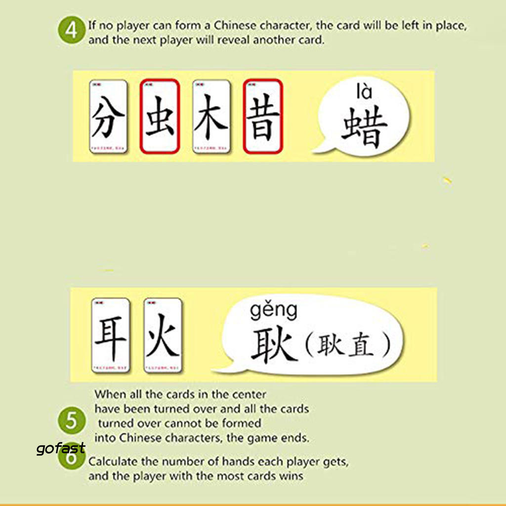 Bộ 120 Thẻ Chữ Trung Quốc Gofast