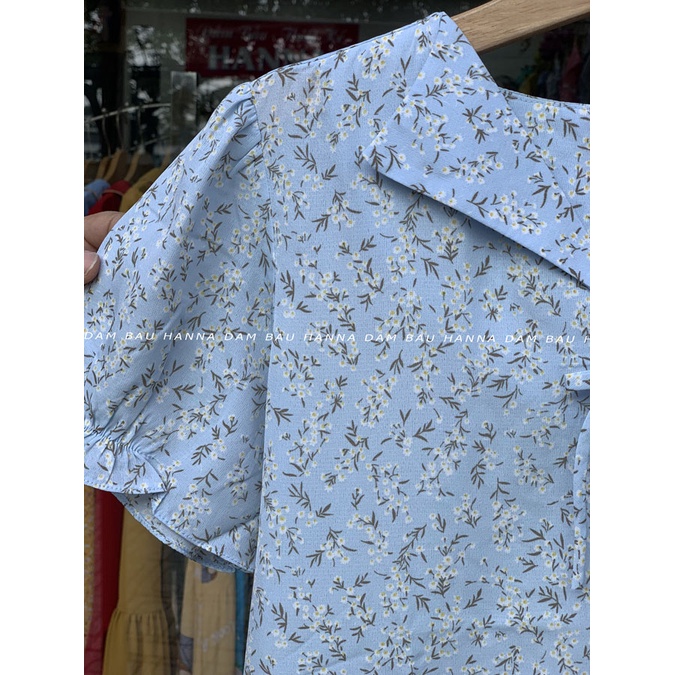 [HANNA] Áo bầu công sở dễ thương cho mẹ trẻ vải lụa đũi 1 lớp mềm mát thấm mồ hôi tốt size 40-70kg có túi áo tiện lợi