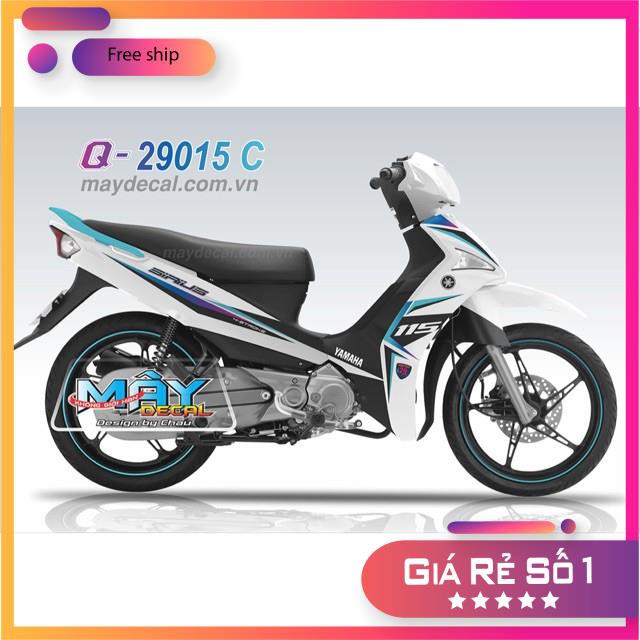 Tem rời sirius fi phiên bản kỉ niệm,decal trong dán xe trắng hoặc bạc bảo hành màu sắc vĩnh viễn