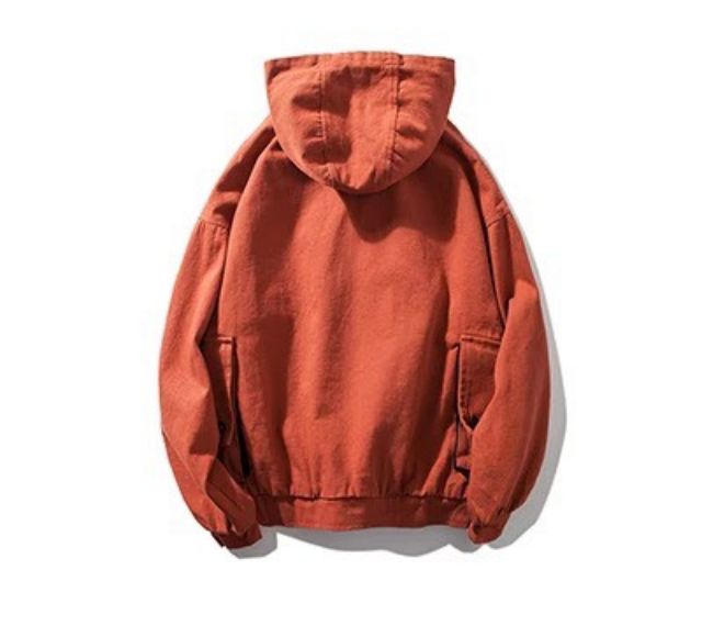 Áo Khoác Kaki bomber-TAN-túi hợp 2 lớp thêu AKK1- màu đen cam và xanh rêu.