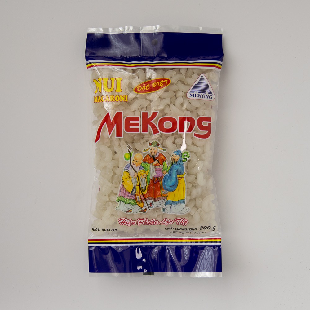 Nui sò ngắn trắng MEKONG Gói 200g/ nui cho trẻ em