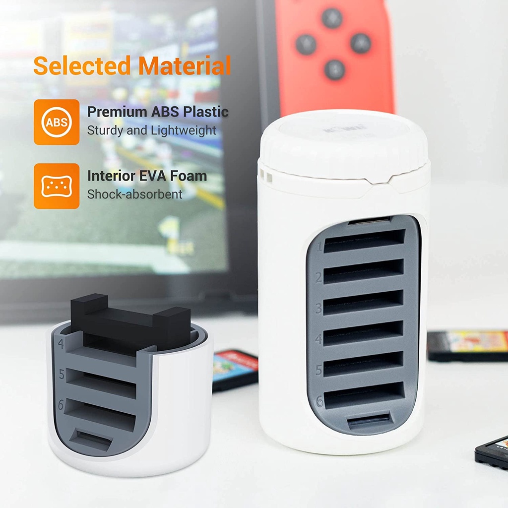 Hộp Đựng Thẻ Chơi Game Nintendo Switch 6 Ngăn Bằng Xốp EVA Mềm Đàn Hồi