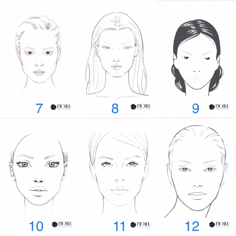 Giấy face chart tập makeup