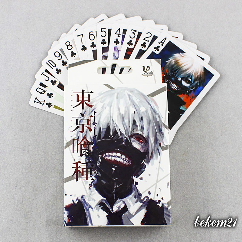 Bộ bài Tây anime tokyo ghoul, bộ tú poker ghost soul tokyo 54 lá in hình anime manga dễ thương độc đáo