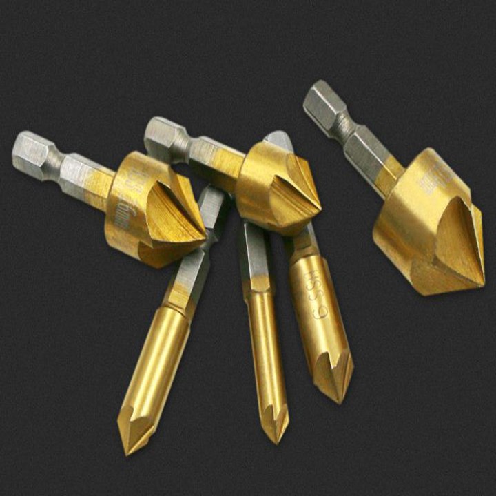 Bộ 6 Mũi Khoan Âm Vít Gỗ Chuôi Lục Giác 6 đến 19mm