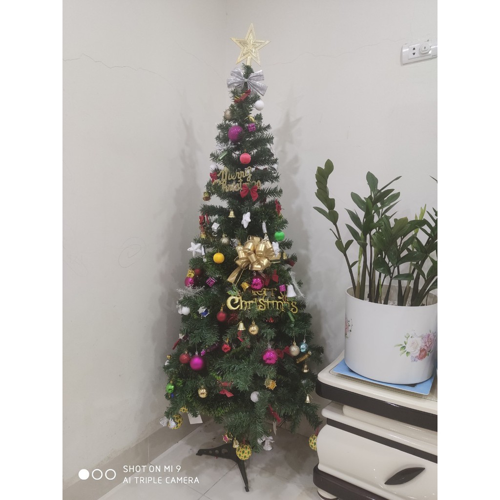 CÂY THÔNG NOEL 1M5 + 102 Phụ Kiện ĐẸP