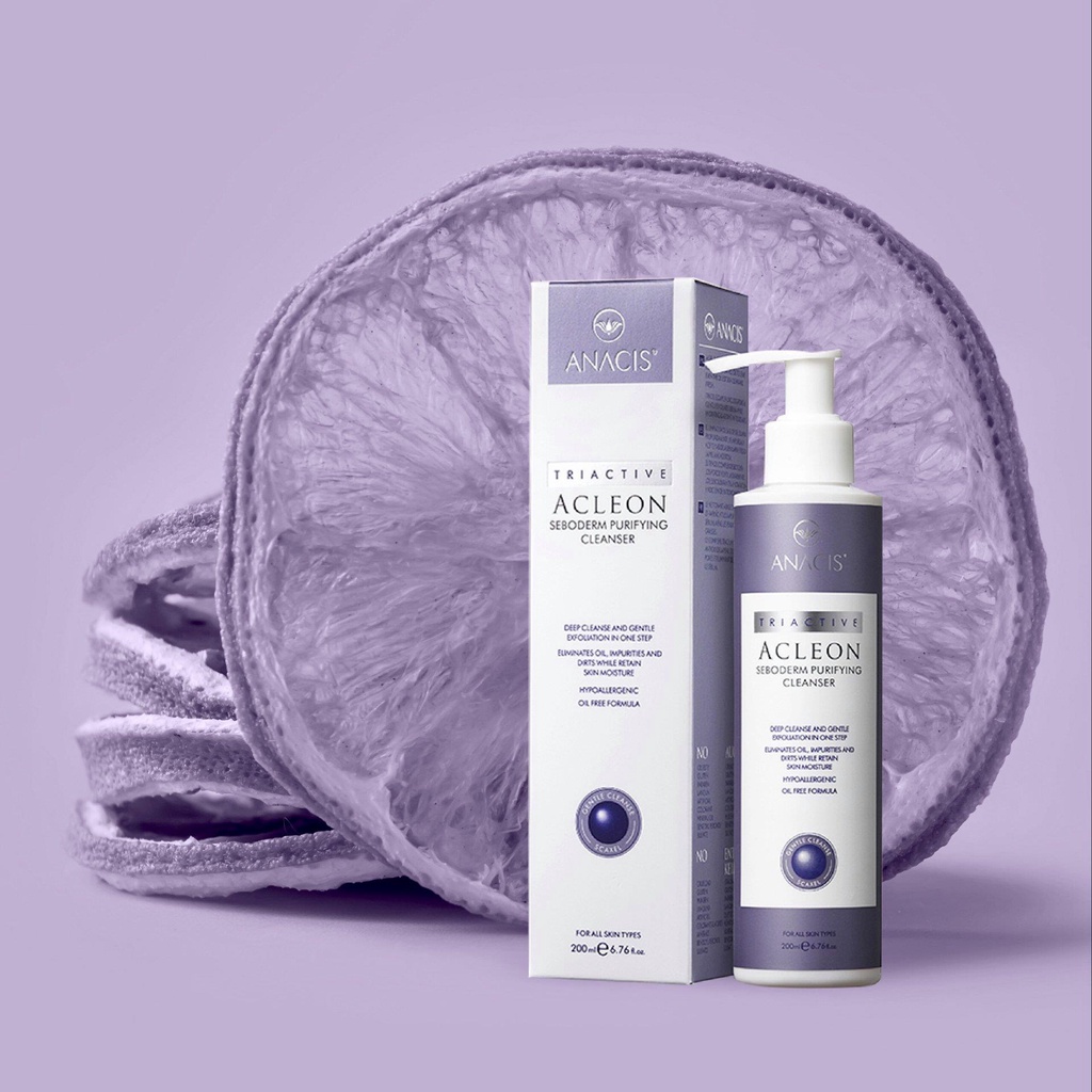 Sữa Rửa Mặt Sạch Sâu Kiềm Nhờn Da Dầu Mụn ANACIS ACLEON SEBODERM PURIFYING CLEANSER 200ml