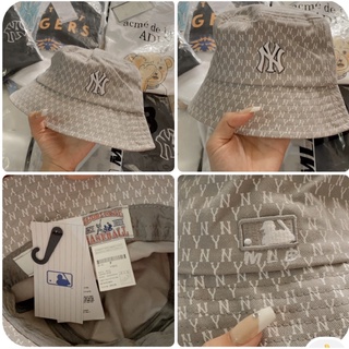 Nón MLB Bucket Xám Full Tag Logo Thêu Bền Đẹp