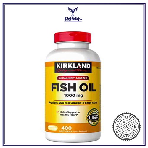 Viên uống Dầu cá Kirkland Signature™ Omega-3 Fish oil 400 Viên nhập từ Mỹ