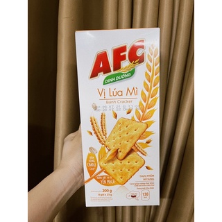 Bánh cracker lúa mì/ rau củ AFC Dinh Dưỡng hộp 200g