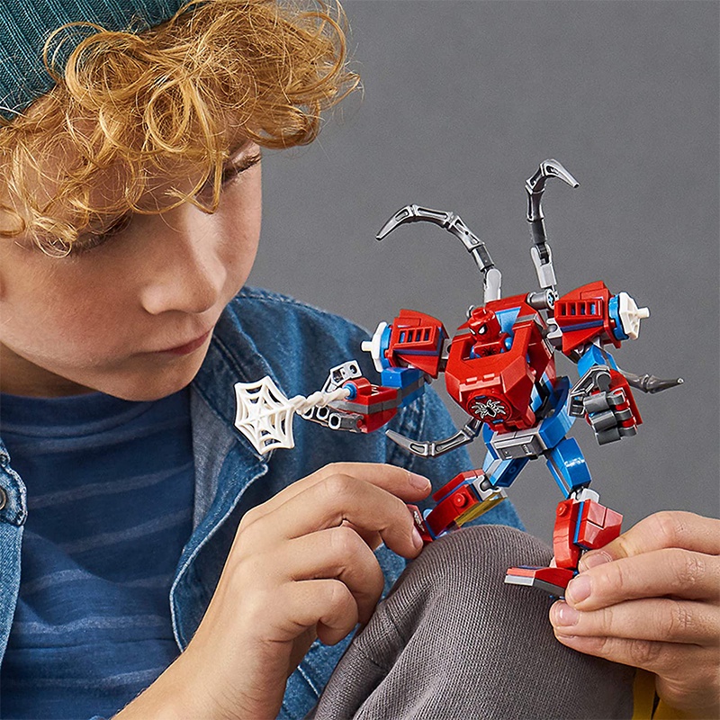 Bộ đồ chơi lắp ráp xếp hình người nhện Marvel mặc giáp 152 mảnh 76146