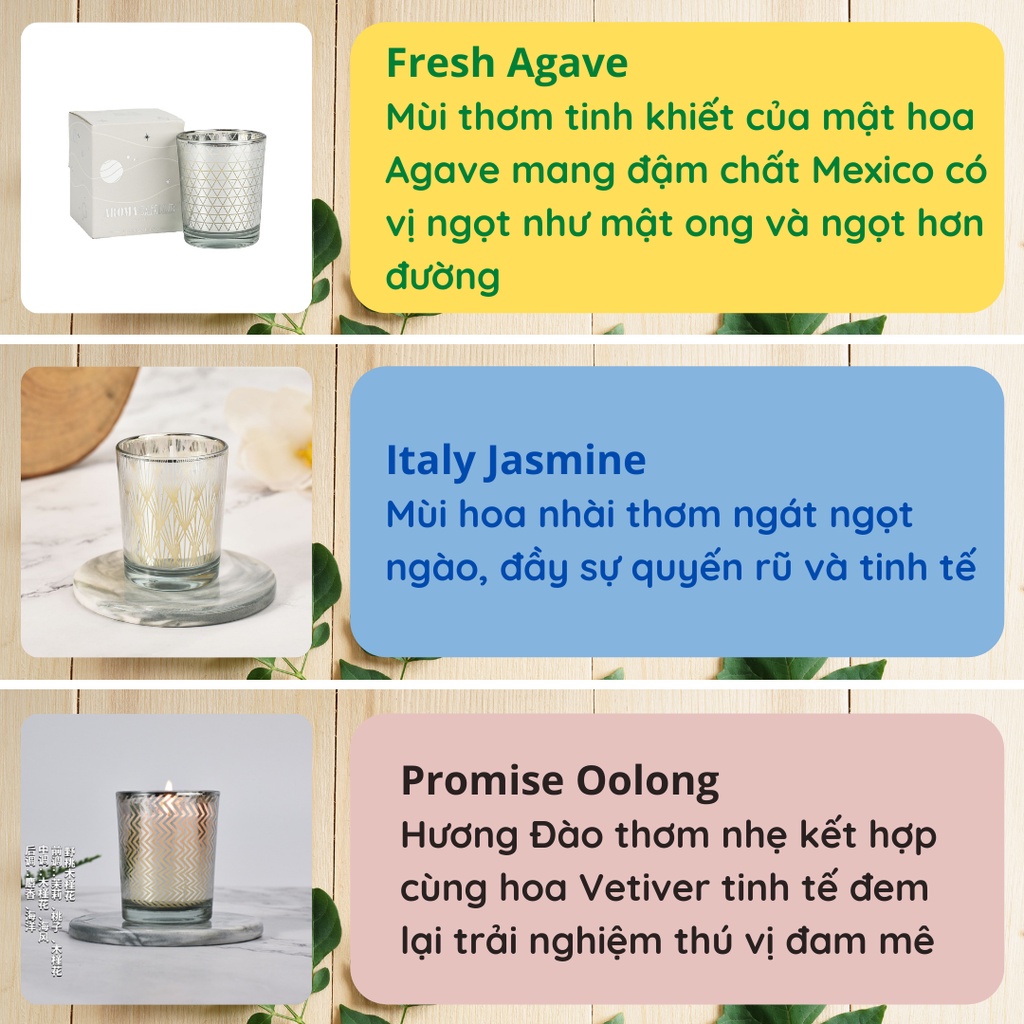 Nến Thơm Phòng Candle Cup Set Nến Thơm Tinh Dầu Thiên Nhiên Rẻ Khử Mùi Thơm Nhà Deluxe 50G NEN21