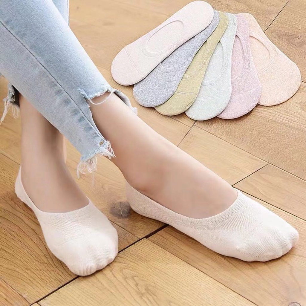 10 Đôi Vớ Thuyền Silicone Mỏng Chống Trượt Phong Cách Hàn Quốc Thời Trang Mùa Hè Năm 2021