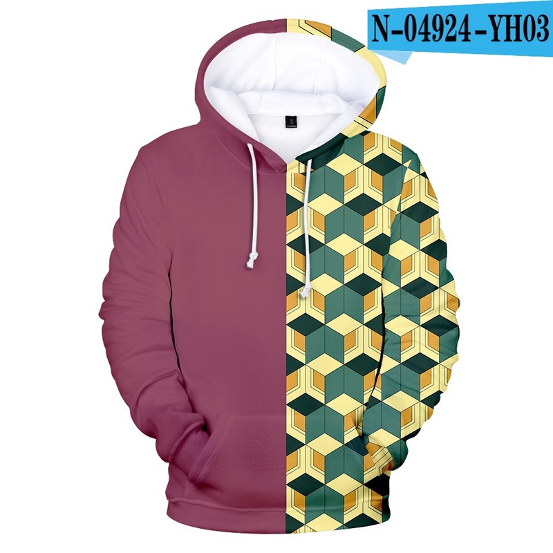 Áo hoodie in họa tiết hóa trang các nhân vật Anime Kimetsu No Yaiba | BigBuy360 - bigbuy360.vn