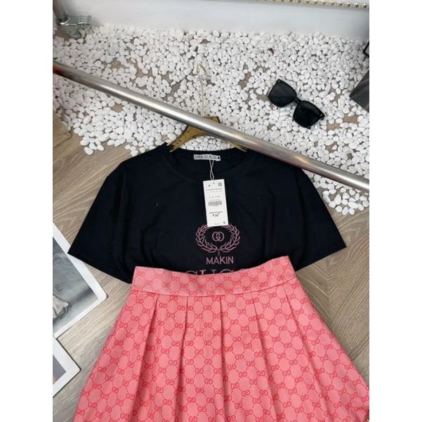 Set áo phông mix chân váy