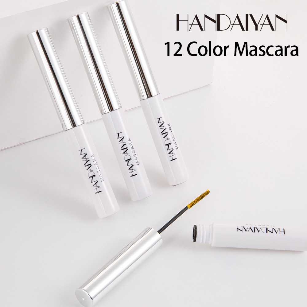 Mascara HANDAIYAN Chuốt Mi Chống Thấm Nước Làm Dài Và Cong Mi 12 Màu Sang Trọng, Cá Tính F19
