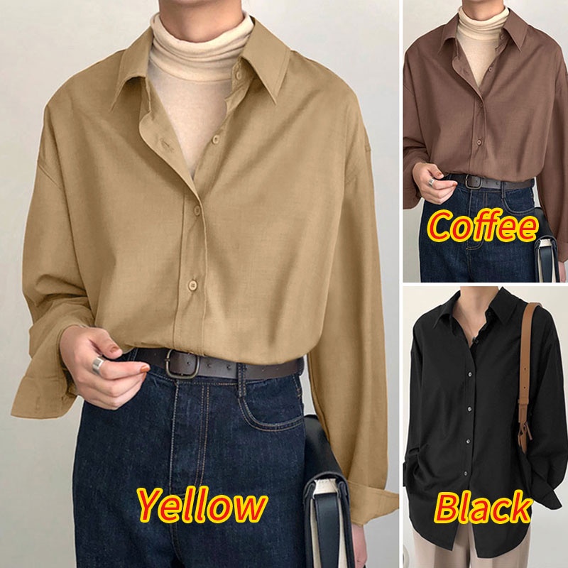 Áo sơ mi Zanzea dài tay cổ lật phong cách Hàn Quốc thời trang dành cho nữ