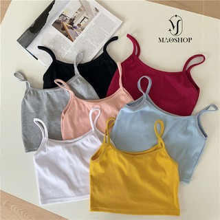 Áo 2 dây nữ croptop ôm body 🦋 Áo hai dây Maomao ulzzang body vải bozip mềm mại - A80