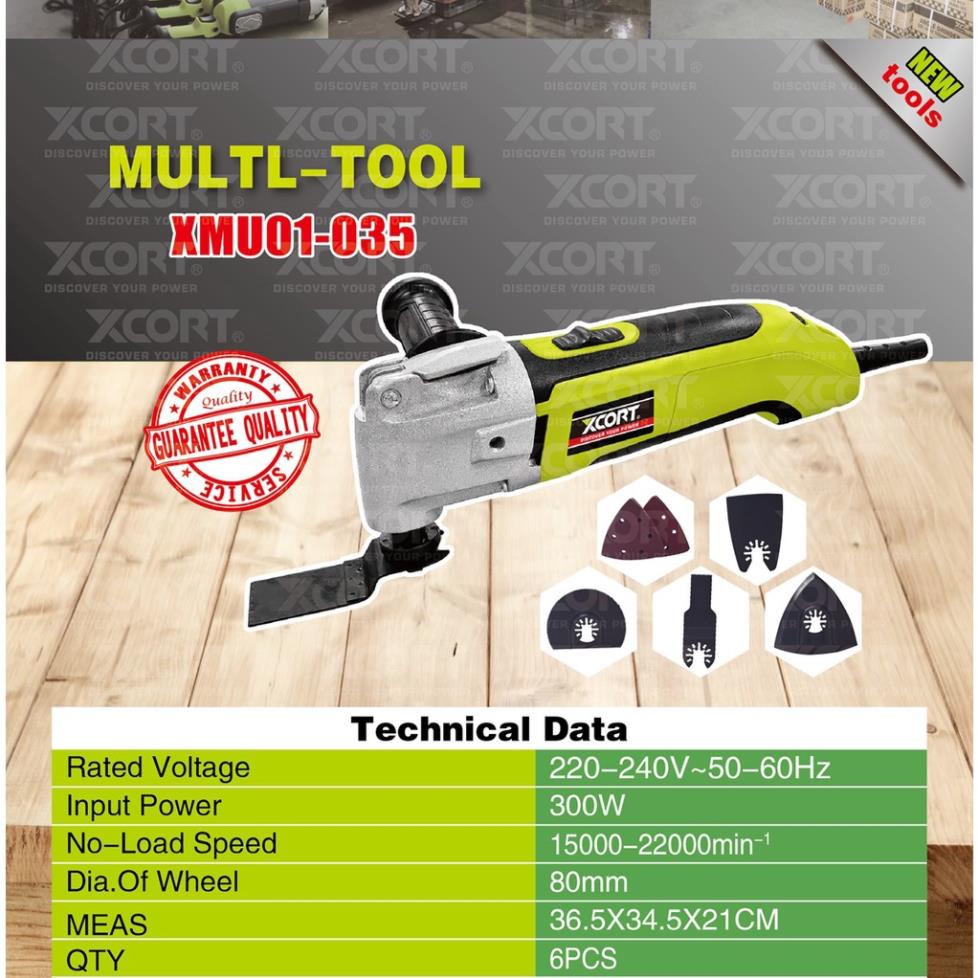Máy cắt rung điện cầm tay 350W Model XMU01-035 Kèm bộ lưỡi cắt BH12 Tháng