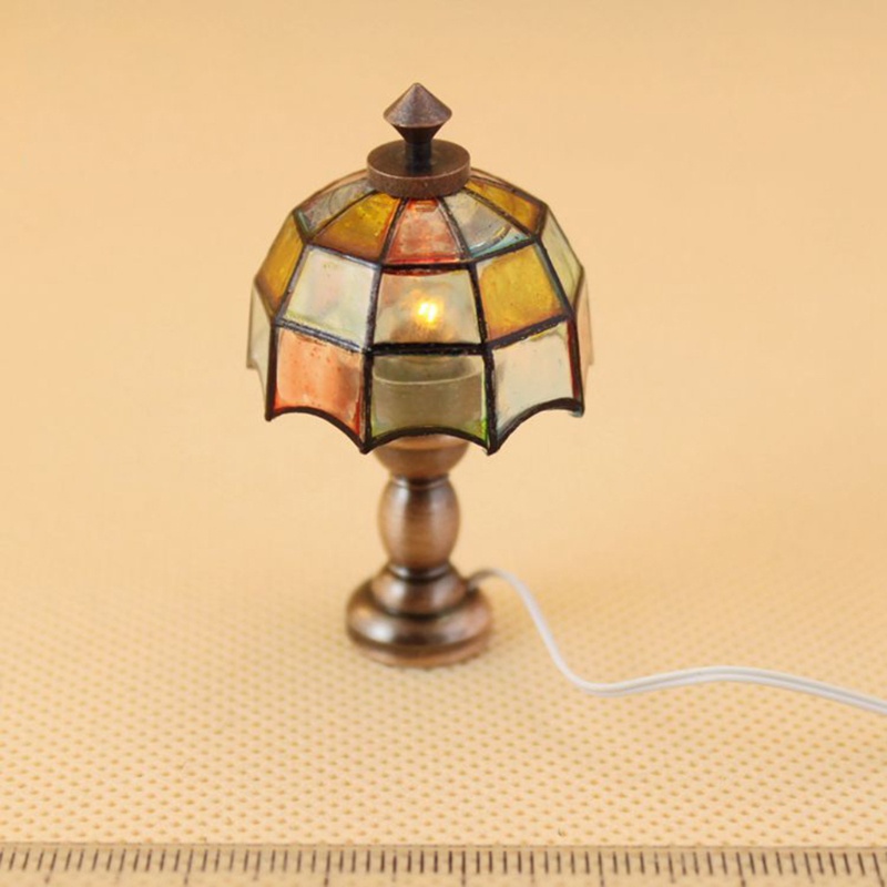 Đèn Đọc Sách Mini 1 / 12 Phong Cách Vintage Trang Trí Nhà Búp Bê