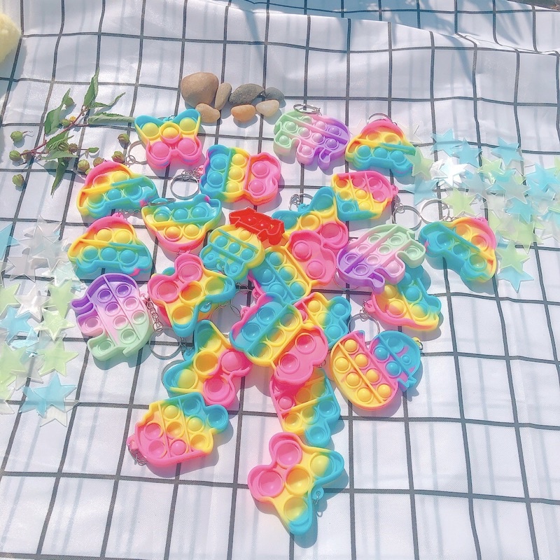 Móc khóa đồ chơi pop it mini xả stress mang theo mọi nơi