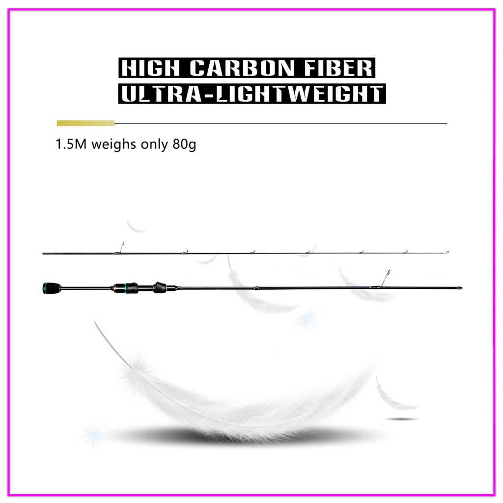 Cần Câu Cá 1.5M / 1.68M / 1.8M / 1.98M / 2.1M  Bằng Sợi Carbon Siêu Nhẹ Chất Lượng Cao