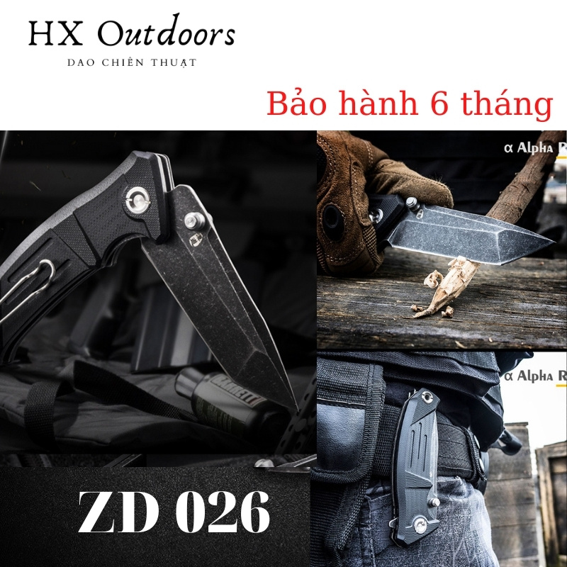 Hx Outdoors ZD 026 Dao Gấp Dụng Cụ Sinh Tồn phượt cắm trại chiến thuật