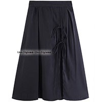 Chân váy đen xẻ tà thắt nơ cá tính có quần bên trong US152 | BigBuy360 - bigbuy360.vn