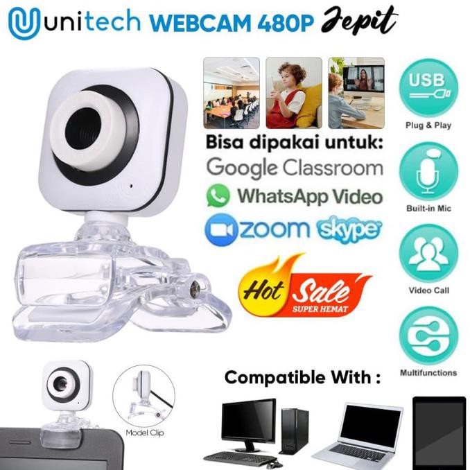 Webcam Unitech kèm mic 480P chuyên dụng cho PC Laptop | BigBuy360 - bigbuy360.vn
