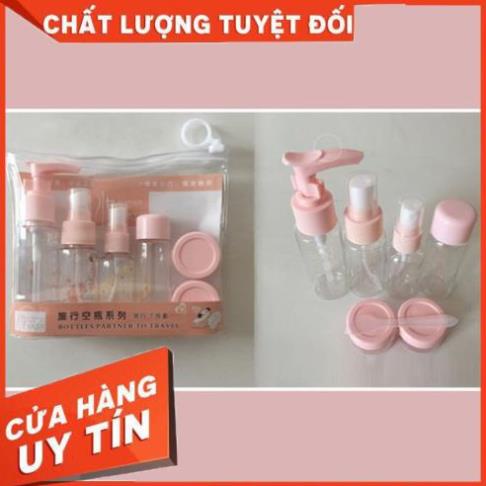Bộ Chiết Mỹ Phẩm 7 Món Hàn Quốc Hàng Loại 1, Tặng Kèm Túi Zip Tiện Dụng Khi Mang Đi Du Lịch