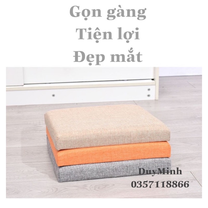 Hộp ghế vải đựng đồ - Ghế ngồi kiêm hộp đựng đồ đa năng - Ghế hộp tiẹn dụng lịch sự