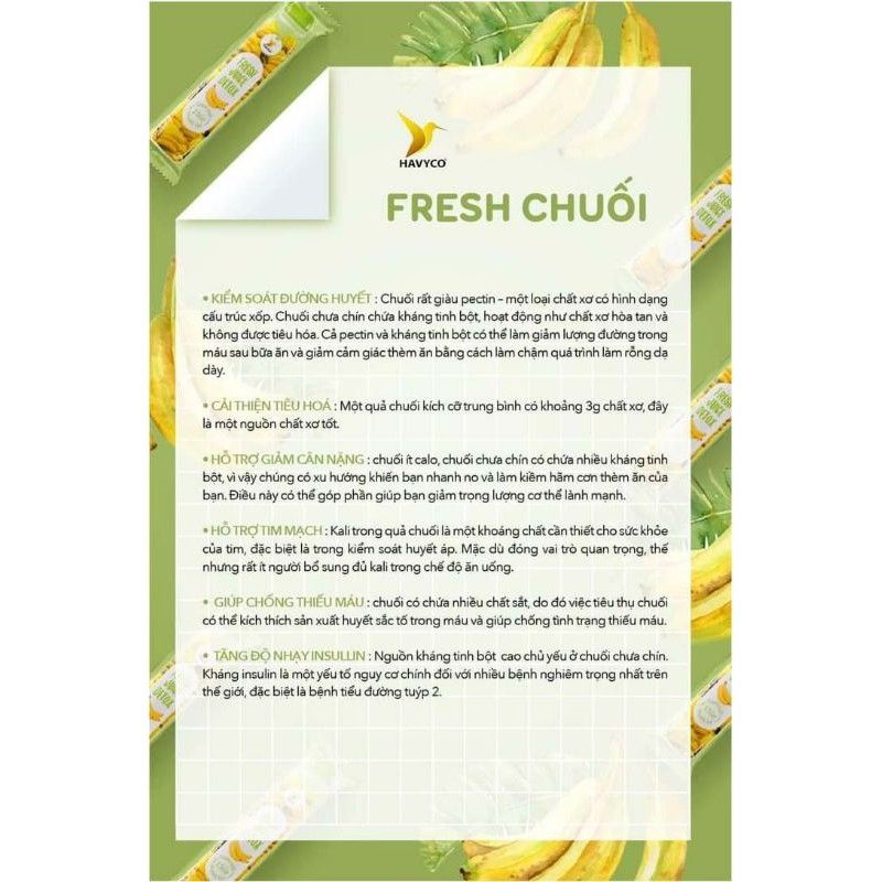 Fresh juice detox Havyco bột trái cây sấy khô thanh lọc cơ thể