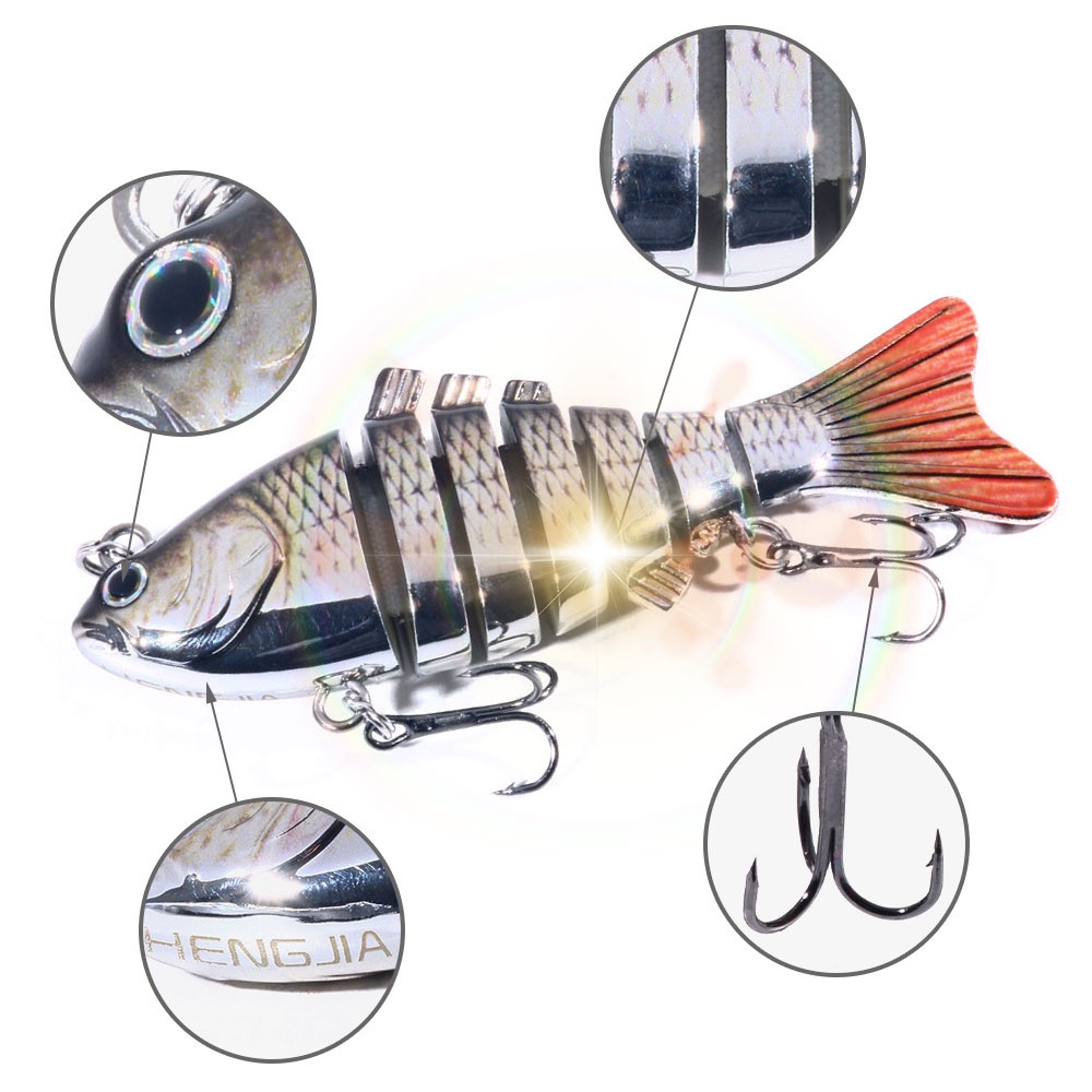 1 mồi cá chép giả câu cá có thể xoay cứng 10cm-24g