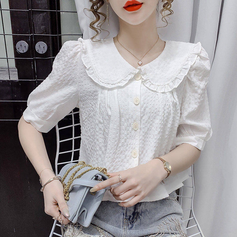 Áo Sơ Mi Ngắn Tay Dáng Rộng Thời Trang Mùa Hè Hàn Quốc Ngọt Ngào Dành Cho Nữ Mới