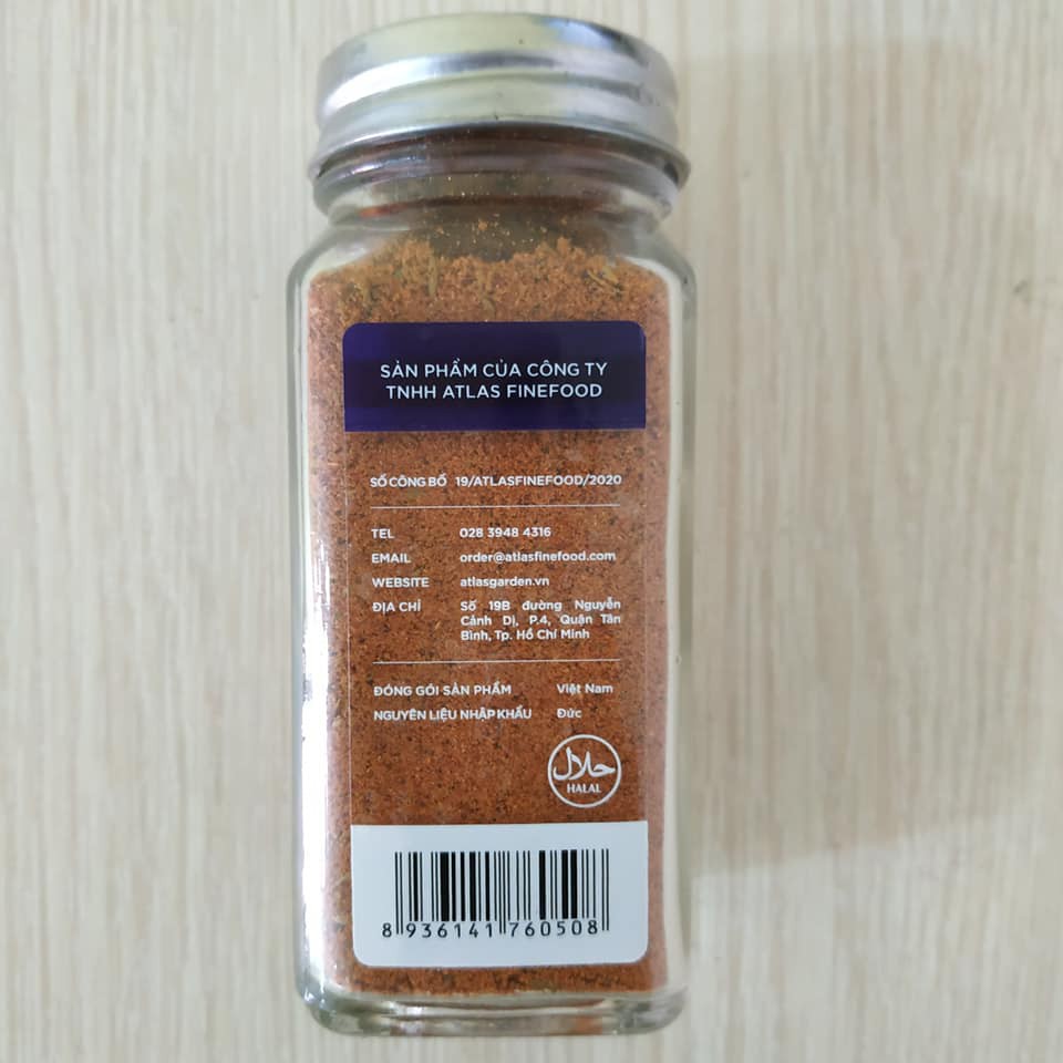 Cajun Powder - Bột Gia Vị Cajun Nhập Khẩu Đức - Atlas Garden 55g