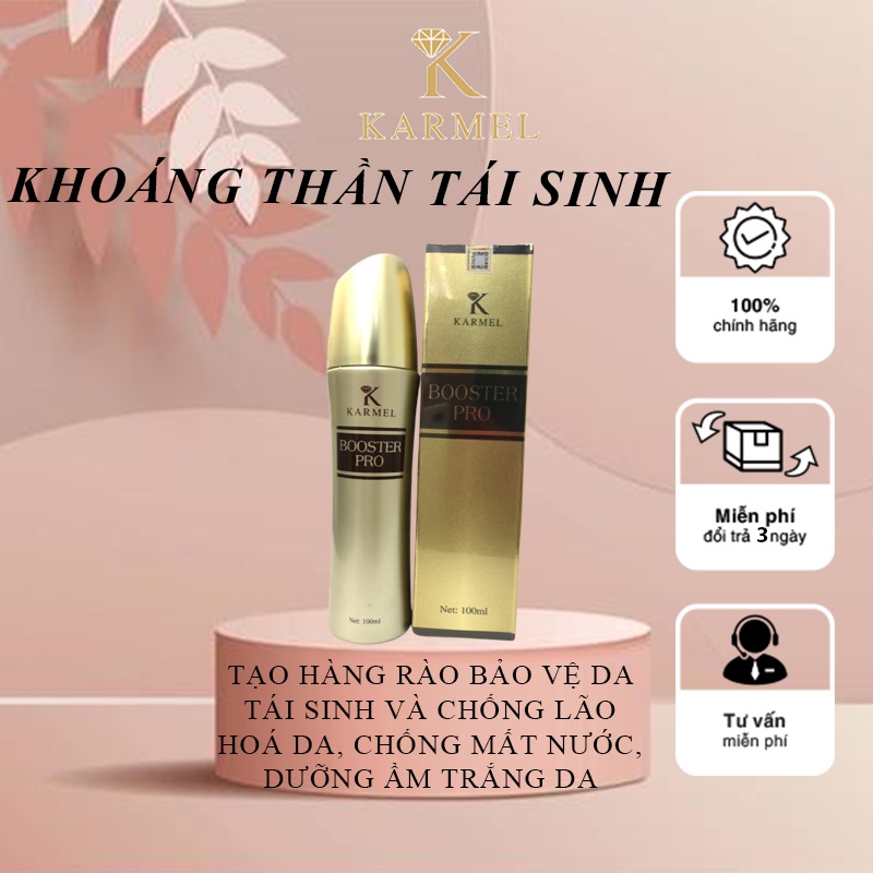 Khoáng thần tái sinh Dưỡng ẩm Trắng Da Mờ Thâm Nám, Căng Bóng Thu Nhỏ Lỗ Chân Lông100ml - BOOSTER PEPTIDE KARMEL