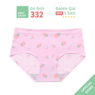 Quần lót su đúc thông hơi ép viền hoa tiết trái cây lưng vừa BOM SISTER Q5877