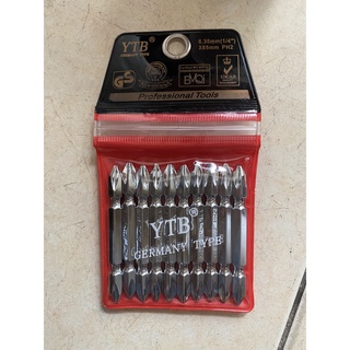 Mũi siết vít 2 đầu bake trắng PH2x65mm