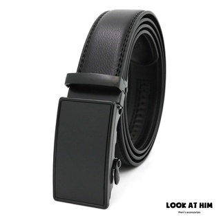 Thắt Lưng Nam khoá tự động, dây nịt nam mặt đen nhám siêu đẹp