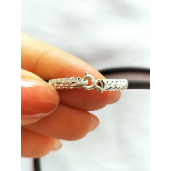 Vòng đeo cổ nam size 5li cao su bọc đầu rồng bạc 925 vĩnh viễn bảo hành đẳng cấp thời trang tiện lợi