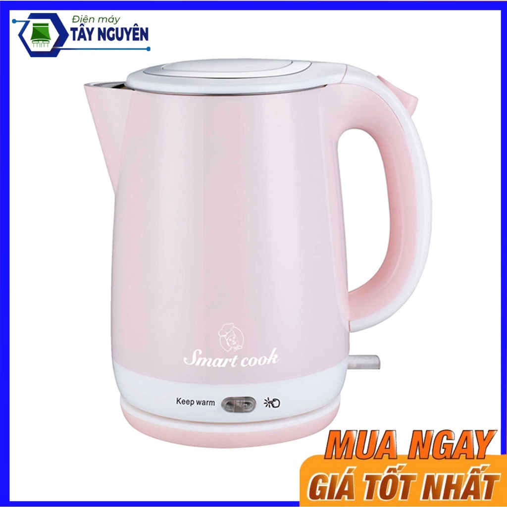 Bình Đun Siêu Tốc 2 Lớp Smartcook KES-3864  - Thân nhựa PP ruột inox 304 - Hàng mới