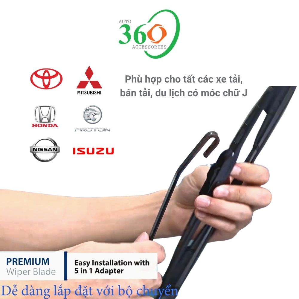 Gạt mưa ô tô Blaupunkt Premium gạt mưa xe tải xe du lịch bán tải ngàm U từ 14 inch - 26 inch